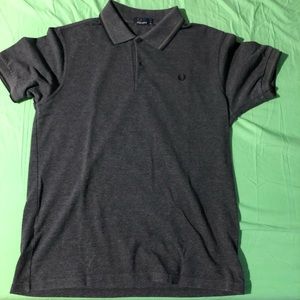 Fred Perry Grey W/Black and Yellow Stripes Polo